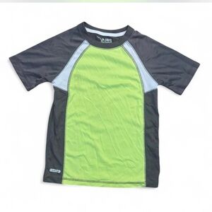 Jumping Beans Boys Active Tech Tee Shirt Size 5/6 Neon Lime Charcoal Grey